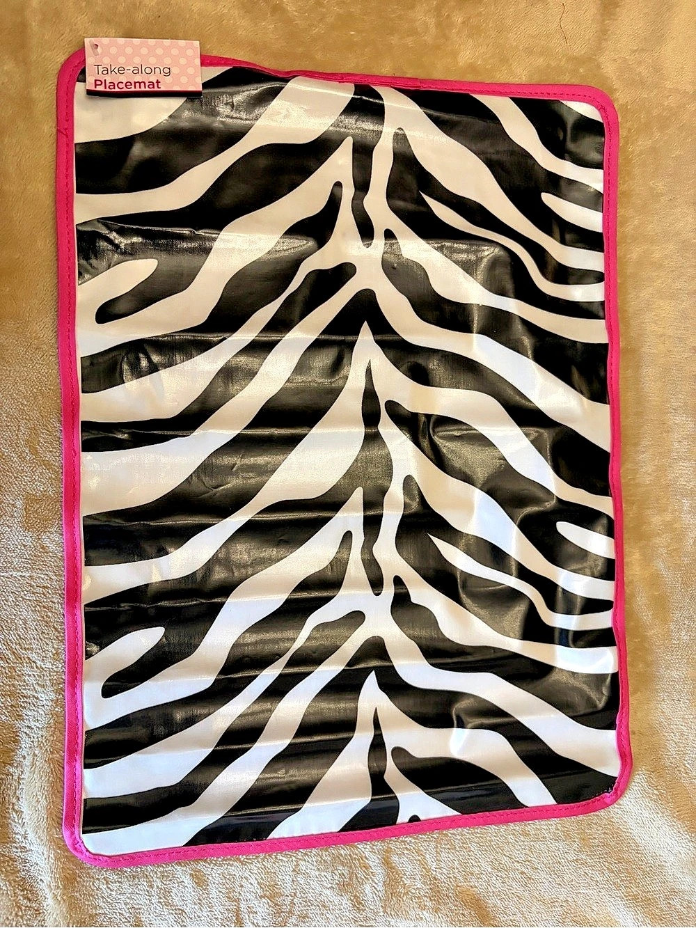 Zebra Print Take Along Placemat